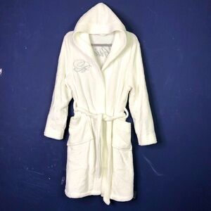 Women's White Hooded Bride  Bathrobe
